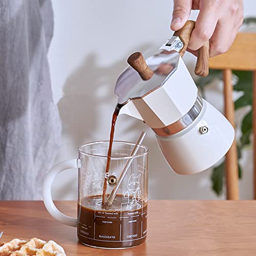 Conyee Coffee Pot, Moka Pot Italian Coffee Maker 3 cup/5 OZ Stovetop Espresso Maker for Gas or Electric Ceramic Stovetop Camping Manual Cuban Coffee Percolator for Cappuccino or Latte - Image 3