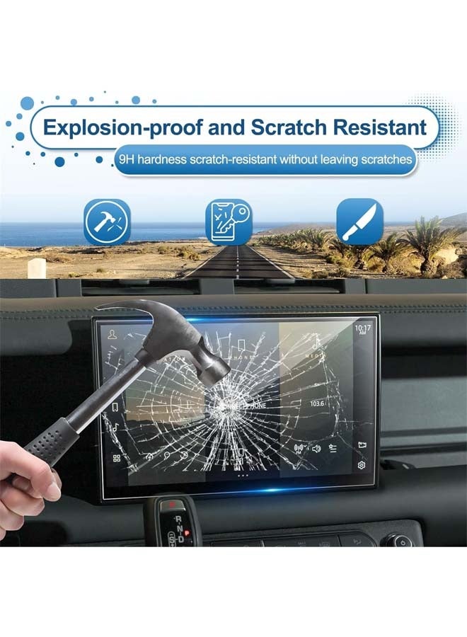 L&E Defender Screen Protector for Land Rover Defender Pivi Pro 11.4-inch Touch Screen, 9H Tempered Glass 2023 2024 Defender 90&110&130 Accessories HD Transparent Protective Film 11.4" - Image 5