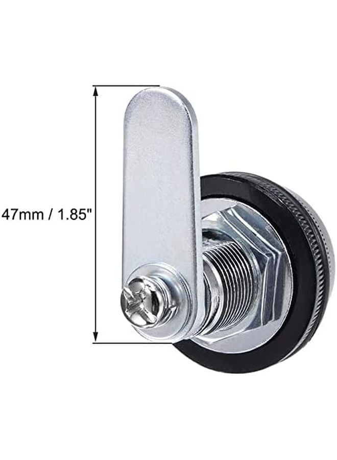 3 Dial Combination Cam Lock 19mm Diameter 20mm Length Cylinder Black - Image 4