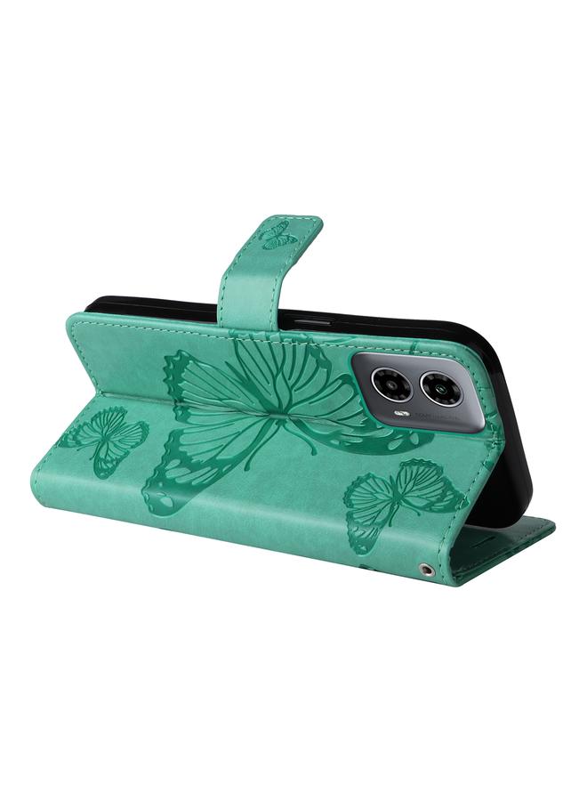 اس-توب جراب لهاتف Motorola Moto G34، جراب هاتف جلدي قابل للطي بنقشة فراشة ثلاثية الأبعاد - Image 5