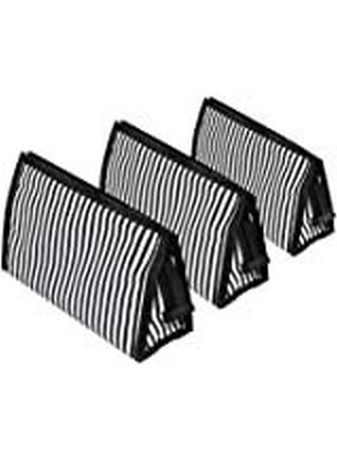 Prink Polyester Cosmetic Pouchmakeup Kittravelling Pouch (Set Of 3) (Black_Set Of 3 Lining Pouch Black)  - Image 2