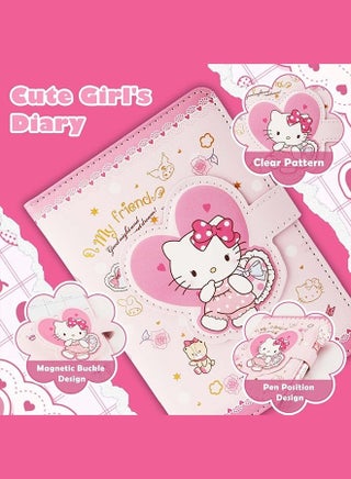 Hello Kitty Sanrio Lockable Diary Journal for Girls Teens Women Purple Personal Diary with Lock and Key Pen Included,Perfect for Daily Journaling School Travel and Birthday Gifts Party Favor - view 3