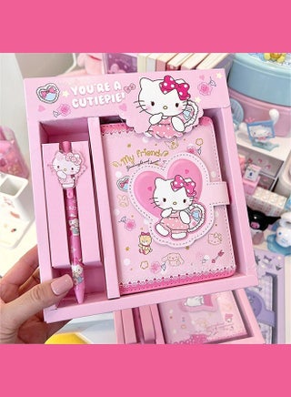 Hello Kitty Sanrio Lockable Diary Journal for Girls Teens Women Purple Personal Diary with Lock and Key Pen Included,Perfect for Daily Journaling School Travel and Birthday Gifts Party Favor - view 2