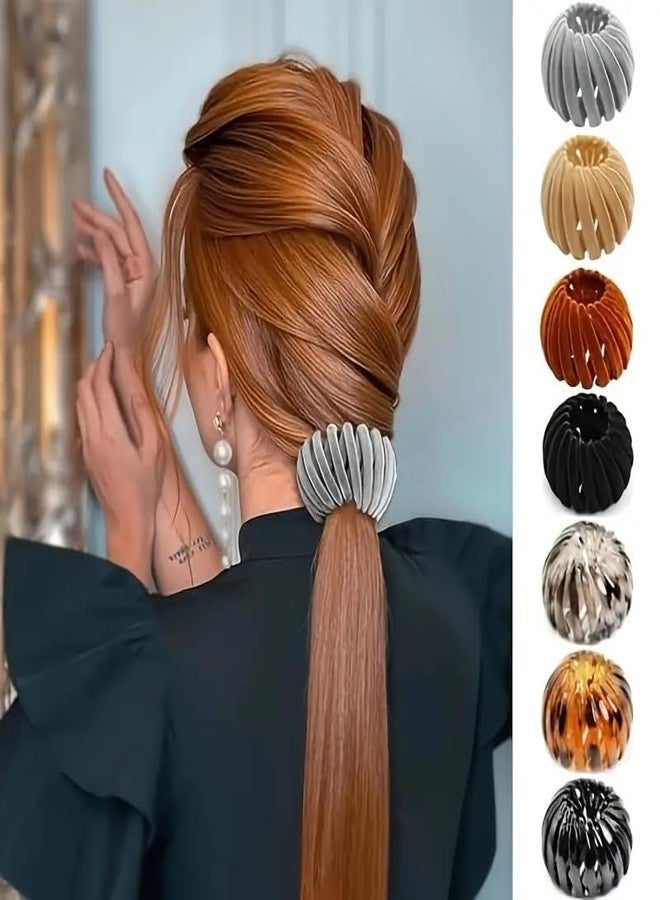 ASSU Bird Nest Hair Clips for Women - Plastic Ponytail Holder Bun Maker Clip | Expandable Magic Hair Bun Clip for Girls | Easy Hair Styling Tool for Bun & Ponytail | Multicolor Hair Clips (Pack of 6) - Image 2