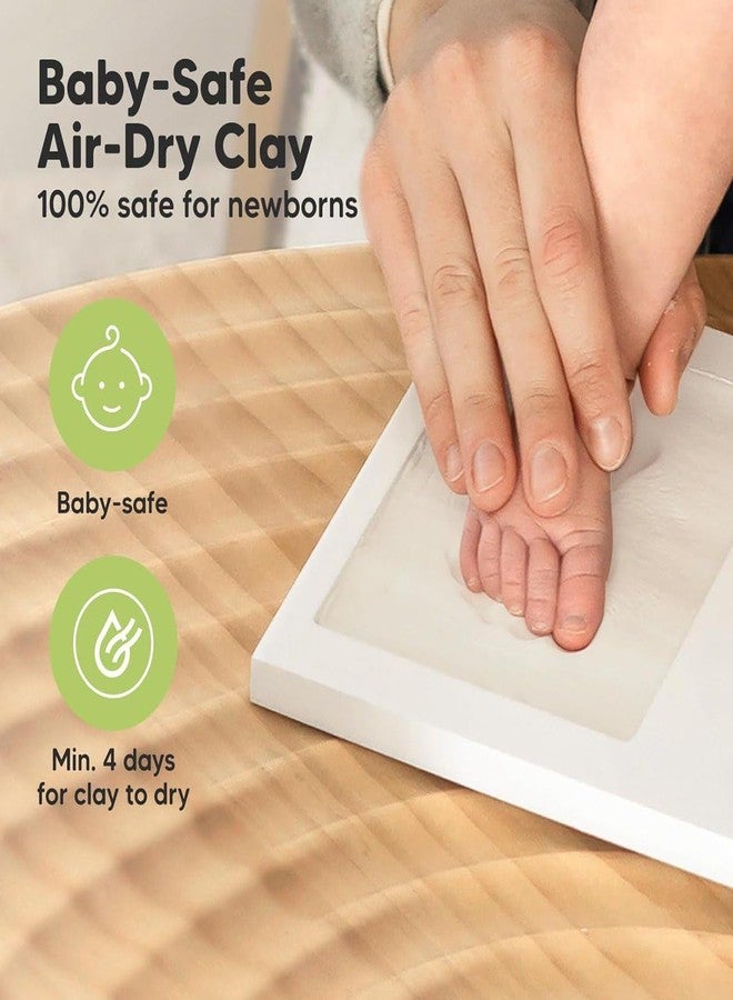 Cloudzy Baby Hand, Foot Print & Photo Frame for New Born Memories Picture Frame Kit Infant Clay Molds Baby Footprint Kit Dog Paw Print Markers Kit (Rectangular) - Image 5