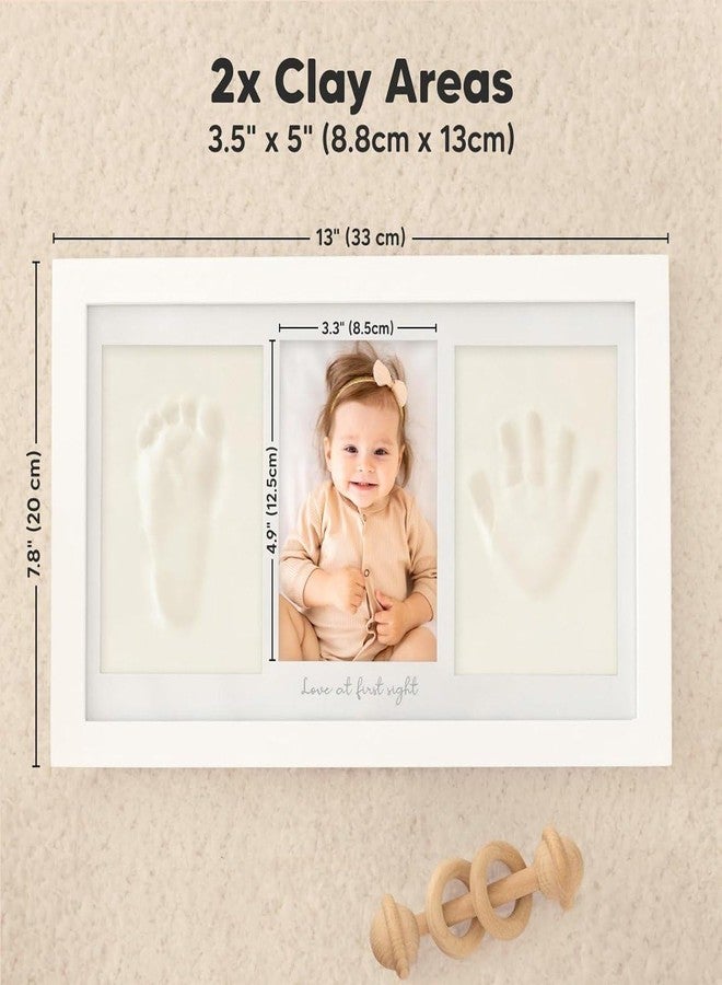 Cloudzy Baby Hand, Foot Print & Photo Frame for New Born Memories Picture Frame Kit Infant Clay Molds Baby Footprint Kit Dog Paw Print Markers Kit (Rectangular) - Image 4