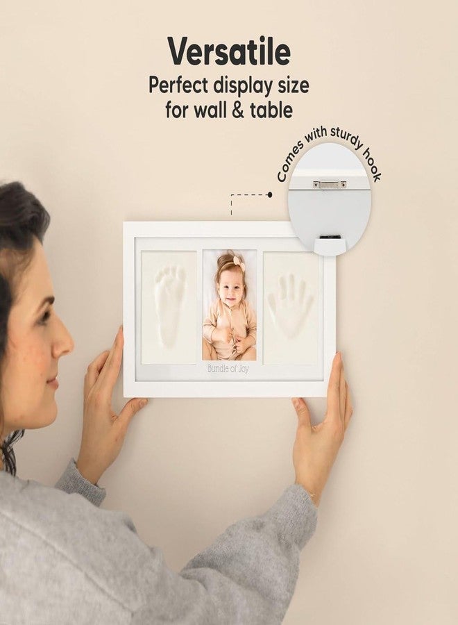 Cloudzy Baby Hand, Foot Print & Photo Frame for New Born Memories Picture Frame Kit Infant Clay Molds Baby Footprint Kit Dog Paw Print Markers Kit (Rectangular) - Image 2