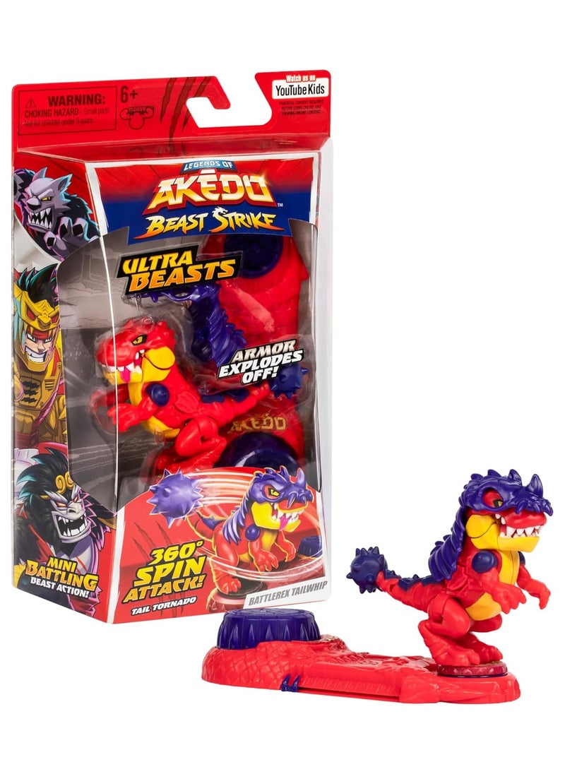 AKEDO - Legends of Beast Strike Ultra Beasts | Battlerex Tailwhip with 360° Spin Attack | New Battlespin Controller | Strikes with Jaws and Tail for Ultimate Combat Fun - Image 1