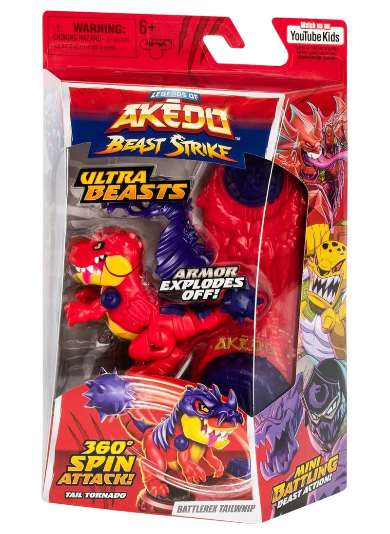 AKEDO - Legends of Beast Strike Ultra Beasts | Battlerex Tailwhip with 360° Spin Attack | New Battlespin Controller | Strikes with Jaws and Tail for Ultimate Combat Fun - Image 1