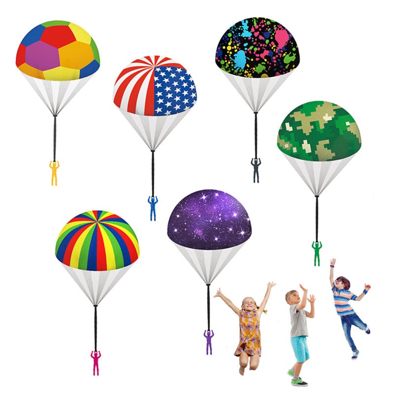 utosday Parachute Toy Easter Eggs Outdoor Flying Parachute for Kid Throwing Childrens Flying Toys with Small Figures Easter Basket Stuffers Top Indoor Hand Throw Soliders for 312 Year Old 6PCS - Image 3