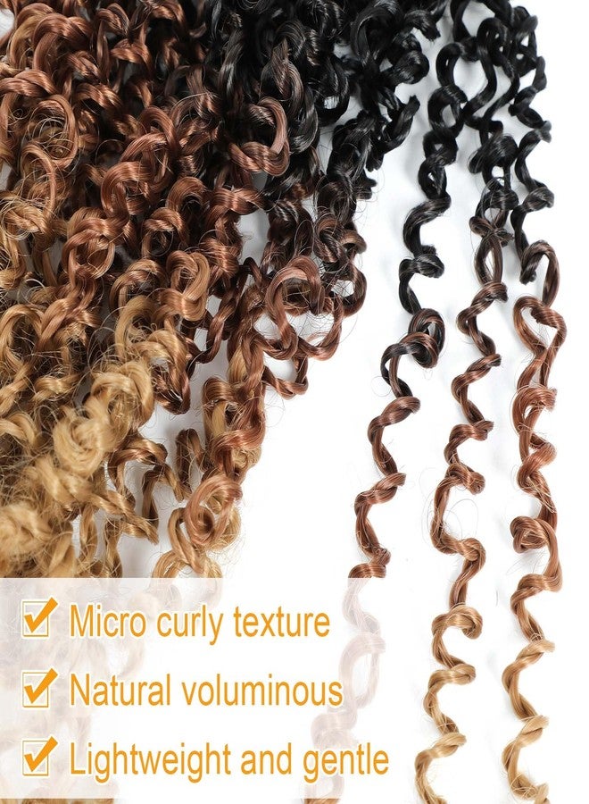Aksice 10 Inch 8 Packs Yanky Twist Crochet Hair for Women Pre-looped Mini Twist Hair Bohemian Passion Twist Crochet Hair Boho Crochet Braids Synthetic (1B/30/27) - Image 5
