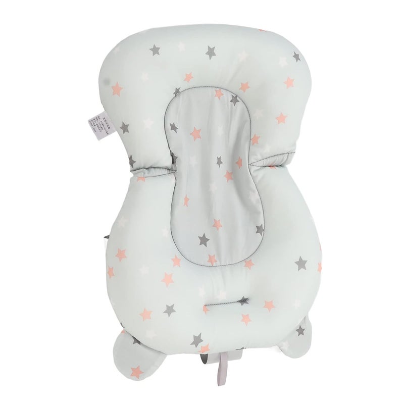 Rosvola Bathtub Seat Soft Fixing Baby Bathtub Seat Cushion Foldable Large Space for Bathroom Light Blue Stars - Image 4
