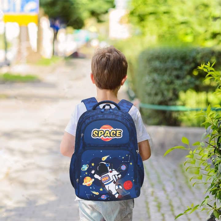 TRUE HUMAN Multipurpose Lightweight/Casual backpack for School/college/travel/Tuition Bag For Boys/Girls/Kids (SPACE BOY) - Image 2