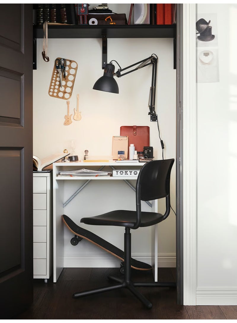 Selecto Hub Study Desk with Storage Shelf 65 × 40 cm, Compact Writing Table, Space-Saving Small Computer Desk for Home Office, White - Image 5