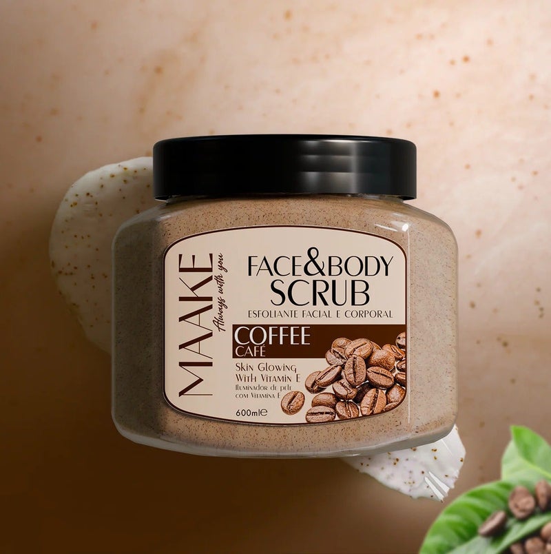 MAAKE Coffee Skin Glowing Face & Body Scrub 600ml - Image 2