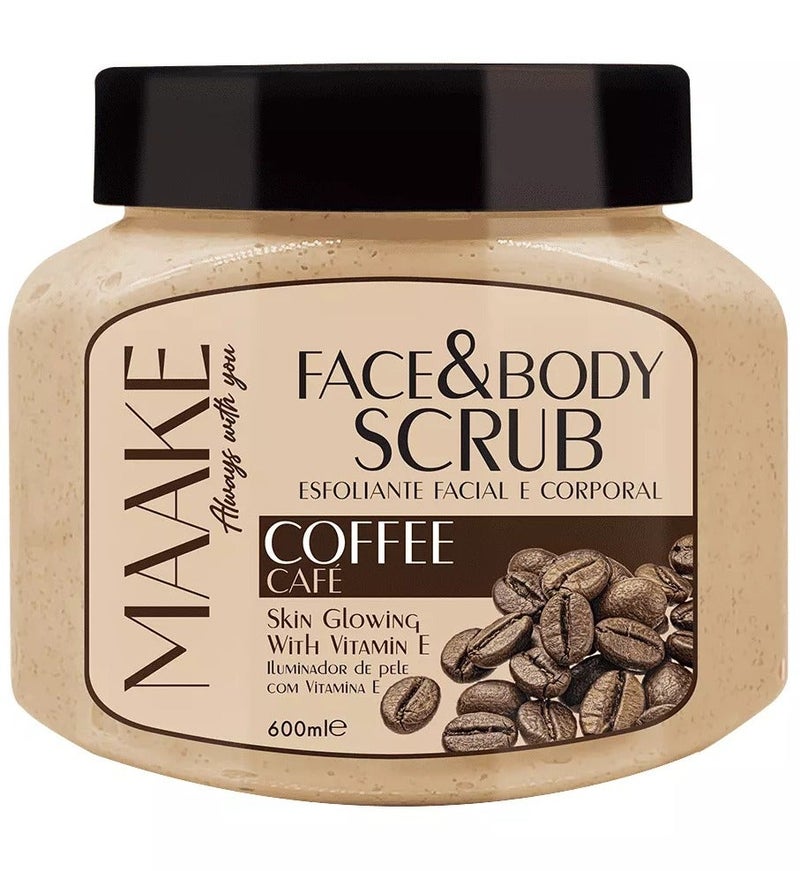 MAAKE Coffee Skin Glowing Face & Body Scrub 600ml - Image 1