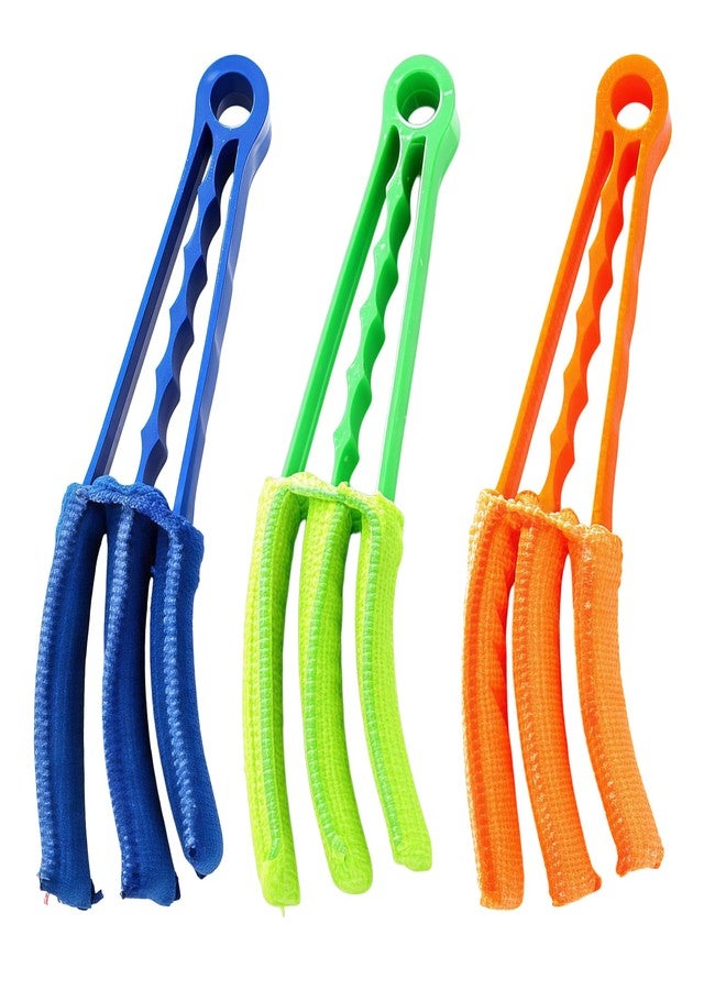 Bolsdoic 3 Pcs Window Venetian Blind Cleaner Duster Tool,Washable Mini Handheld Brush Dusting Cleaner Tool for Dust Removal in Blinds, Fans, and Air Vents - Image 1