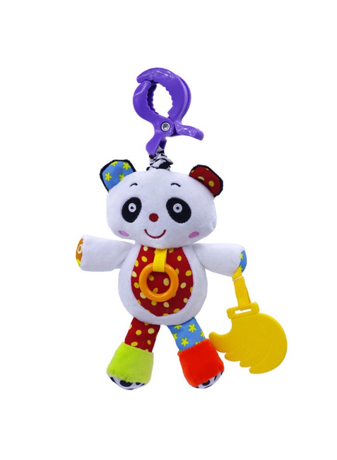 Cartoon Animal Voice Vibration Baby Toy Baby Plush Cartoon Toy Rabbit Toy Car Hanging-Color:Panda - Image 1