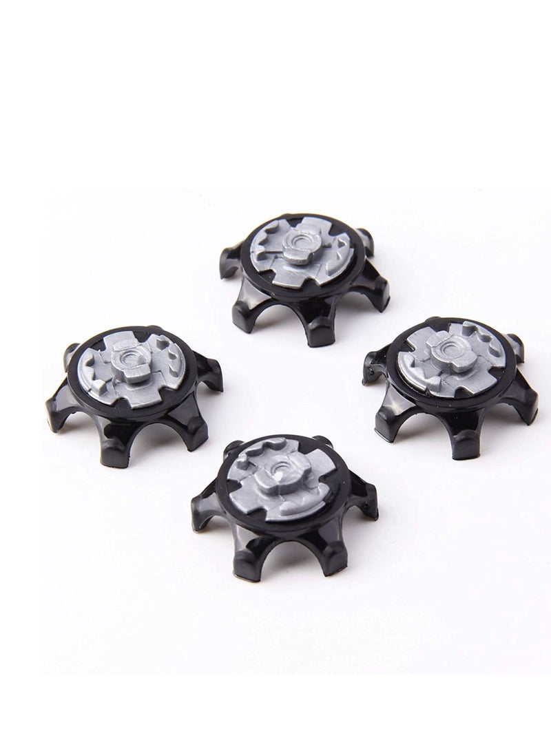 SYOSI Studs for Golf Shoes, Anti-Skid Spike Wrench Two Pin Remover Tool Replacement Aid Shoe Spikes Soft Cleats Pins Fast Twist Fits Most Models (Black) - Image 3