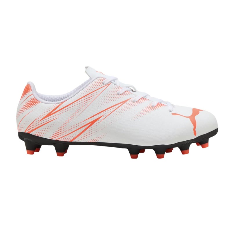 PUMA, Unisex-Child, ATTACANTO Firm, Artificial Ground Soccer Cleats, PUMA White-Glowing Red, Big Kid 6.5 - Image 5