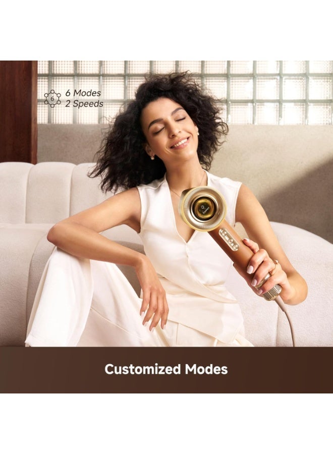 DREAME Miracle Pro High-Speed Hair Dryer, 130,000RPM Motor for Fast Drying, Red Light Scalp Care & Hair Nourishment, Intelligent Heat & Airflow Control, 6 Custom Modes, Lightweight Premium Design - Image 2