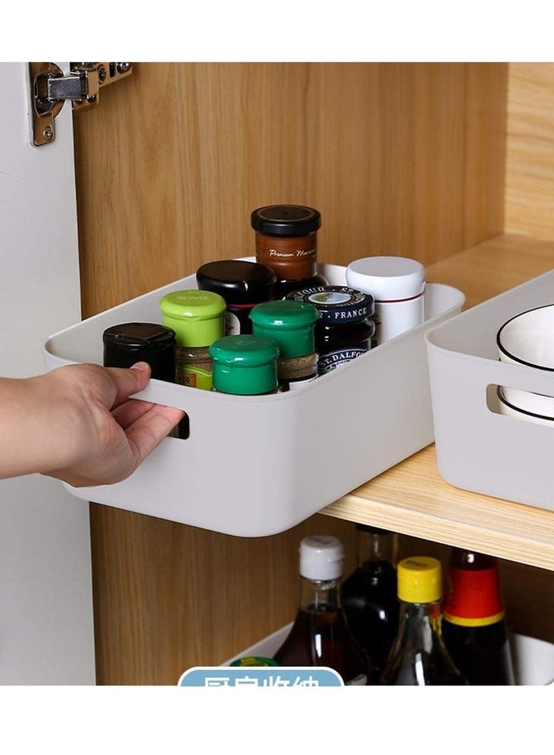 Womdee Small Storage Bin, Durable Storage Basket Cabinet Organizer, Pack of 8 - Image 2