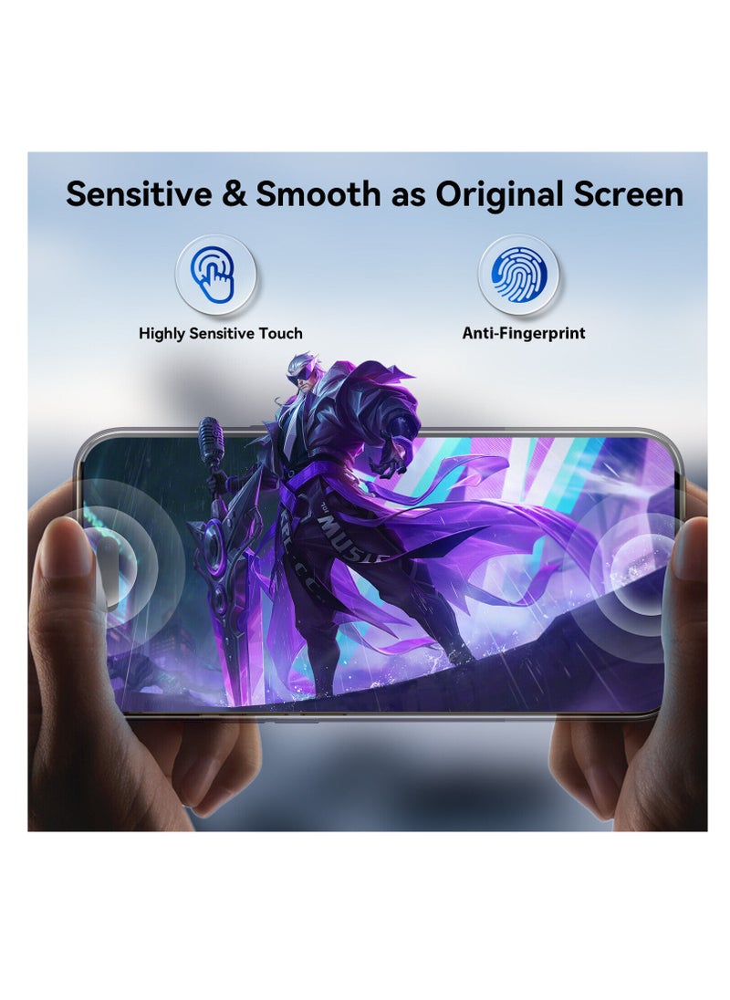 DIGI CORE - iPhone 15 Pro Screen Protector 3 Pack 6.1 Inch 2.5D Curved Edges With iPhone 15 Pro Camera Lens Protector And Anti-Scratch iPhone Back PVC Clear Sheet Set (Natural Titanium, iPhone 15 Pro) - Image 1
