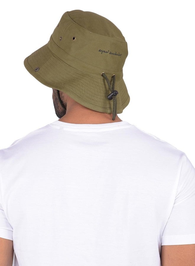 GREENLANDS Olive Convex Hat | 100% Made in India | Unisex Fashion Headwear for All-Day Comfort & Fashion - Image 4