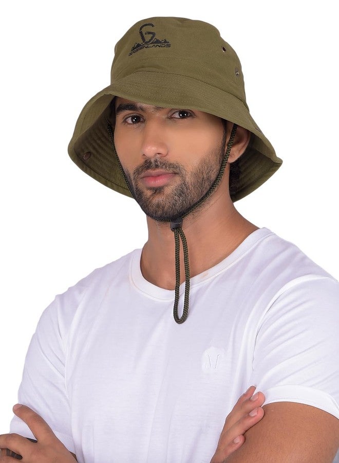 GREENLANDS Olive Convex Hat | 100% Made in India | Unisex Fashion Headwear for All-Day Comfort & Fashion - Image 2