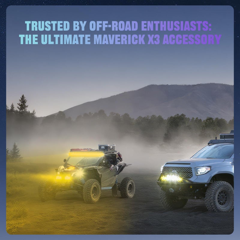 Chelhead X3 Light Bar Mounting Kits 50 Inch Slim Combo Beam Led Light bar with 10ft Rocker Wiring Harness for Upper Windshield Mount Compatible with Can Am Maverick X3 and X3 Max 2017+ All Models - Image 2