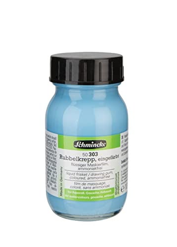 Schmincke - Liquid frisket coloured, 100 ml, 50 303055, colourless masking liquid for opaque areas of paintings on watercolour paper, ammonia-free - Image 1