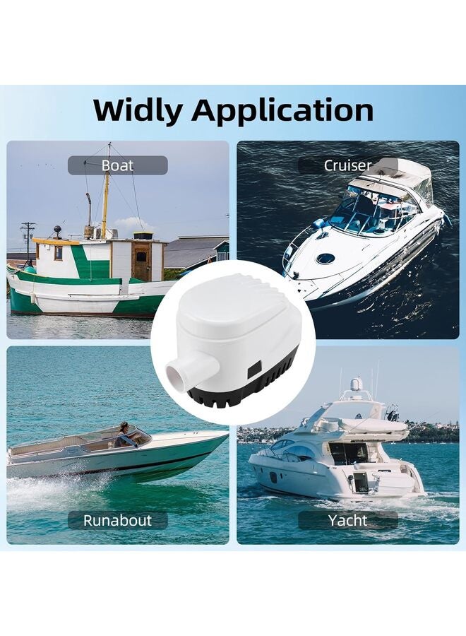 عام مضخة مياه الصرف الصحي الأوتوماتيكية، 12 فولت، سحب 1.5 أمبير،¾خرطوم بقطر داخلي 29 بوصة، سلك 16 مقياس - Image 5