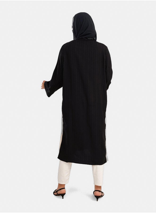 Clue Shirt Dress with Side Trico  - Image 3