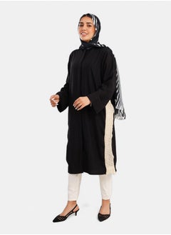Clue Shirt Dress with Side Trico  - Image 2