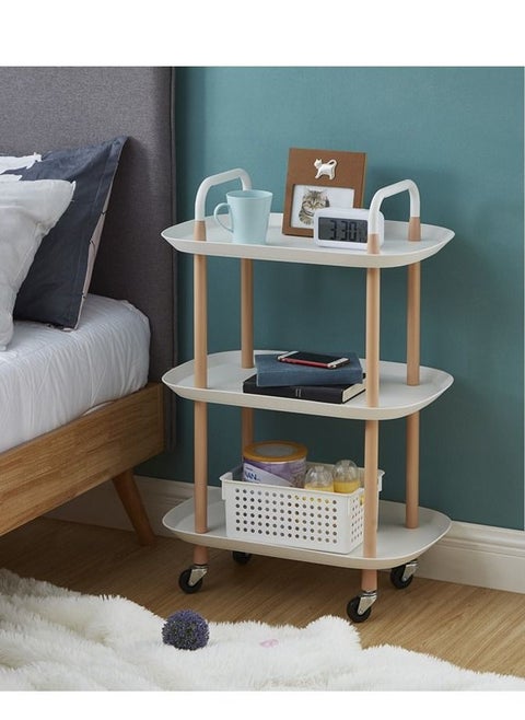 With 3 Tier Floor Kitchen Trolley For Dining Room
