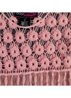 Generic Sheer pink lace fringe string blouse  - Image 3