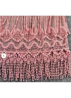 Generic Sheer pink lace fringe string blouse  - Image 4