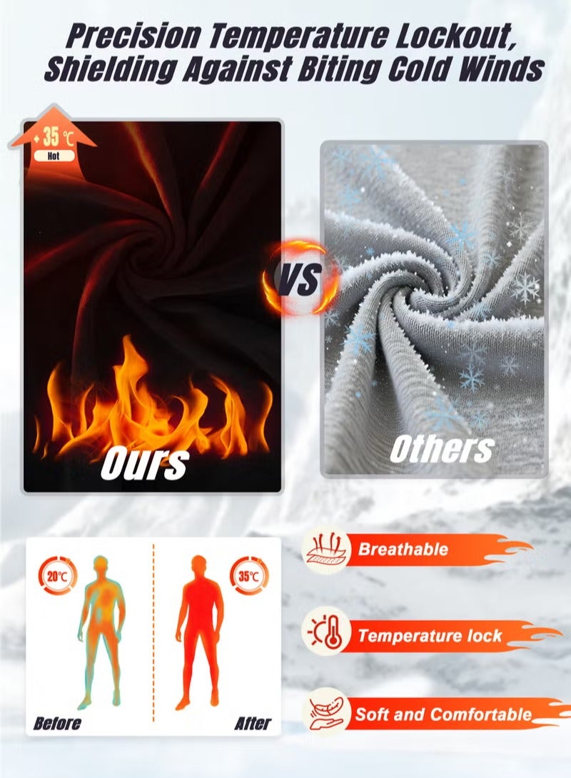 Naxifly Women's thermal underwear set, high-quality soft thermal underwear for cold weather, winter base layer, women's top and bottom set, suitable for daily life and outdoor sports - Image 3