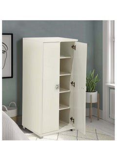 Sheeny Wooden Shoe Storage Cabinet With 2 Door- White