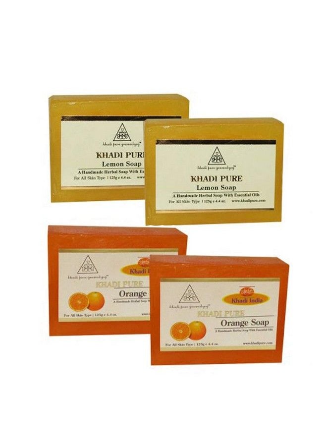 Khadi Pure Lemon & Orange Soap 125 Ml (Pack Of 4)  - Image 1