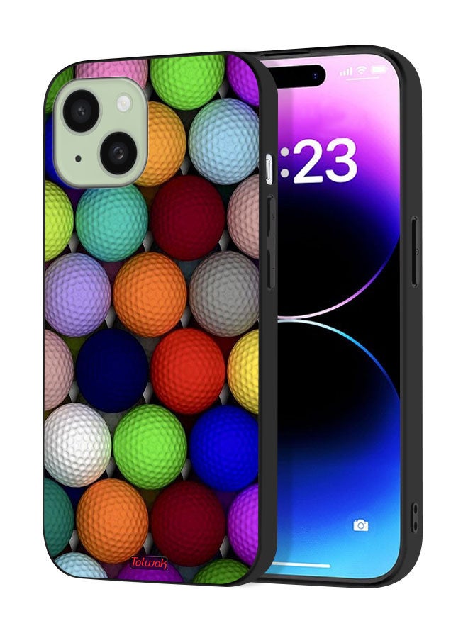 Tolwak Apple iPhone 15 Protective Case Cover Balls Abstract Art - Image 1