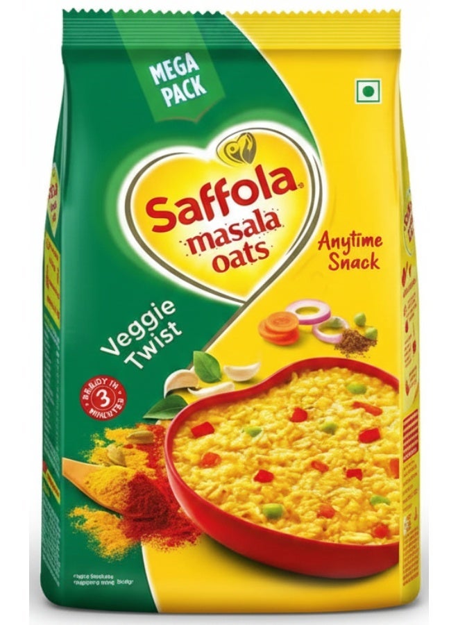 Saffola Masala Oats Veggie Twist 500g - Image 1