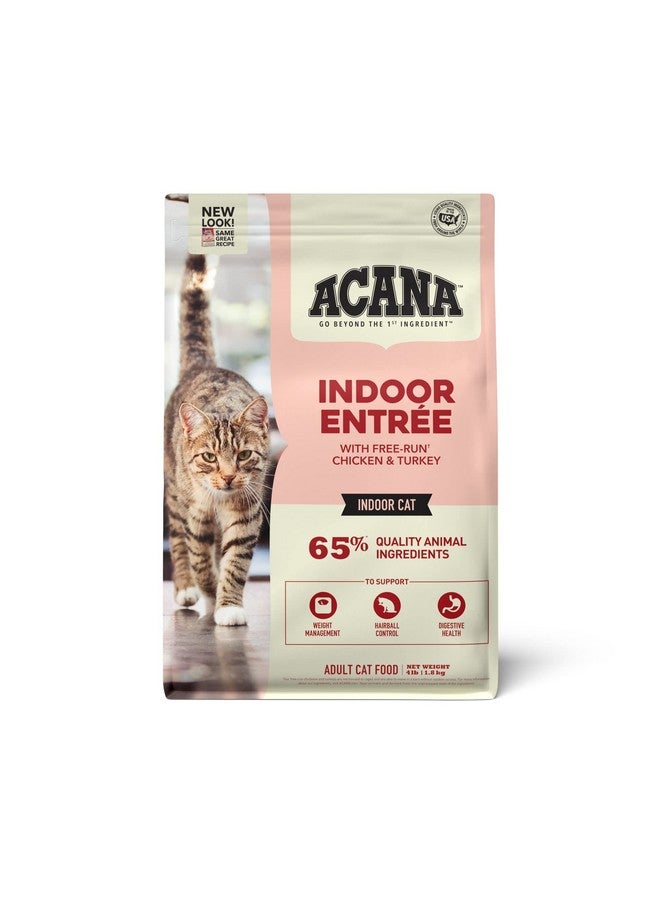 ACANA Indoor Entree Dry Cat Food, Free Run Chicken and Turkey Recipe, 4 lb - Image 1