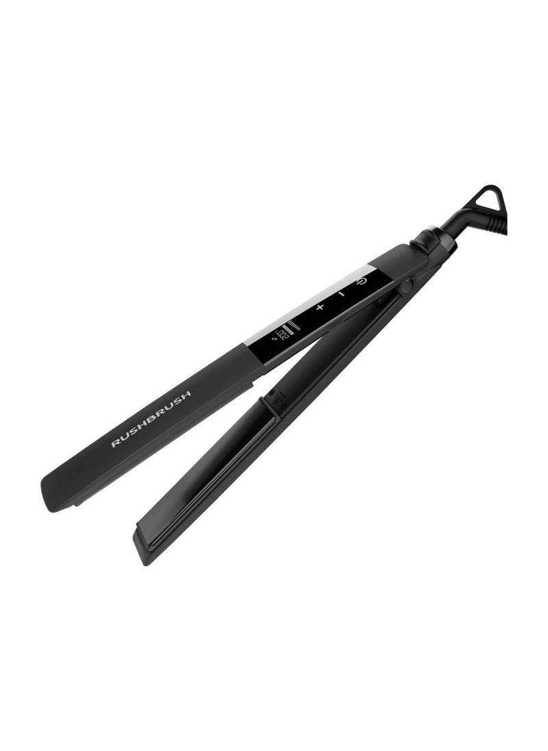 Generic - Rush Brush X2 Ultra Hair Straightener with Ionic Technology, up to 240°C, 12 Temperature Levels, Black, Ceramic Easy to use and fast to perform, it will become your favorite tool for a great look every day, all you need is one touch to restore your hair's shine and looks with the utmost efficiency and accomplishment - Ceramic coated plates - LCD touch screen - Temperature reaches 240°C - Rapid heating feature (PTC) - Safety lock to avoid unintended temperature changes - Plate lock switch - Automatic shut-off feature - 360 degree rotating cord - Image 1