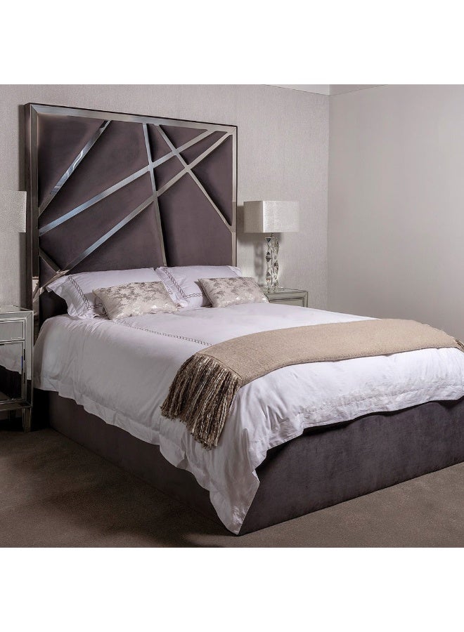 Nayam Sleep Oliver & Sons The Shard Metal Bedframe Chrome 200x200x40Cm  - Image 3