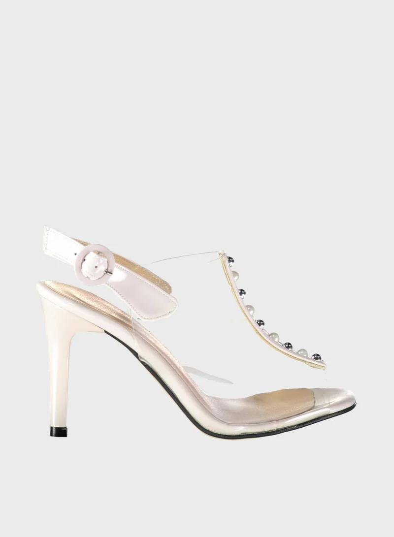 trendyol Transparent Detail Sandal - Beige