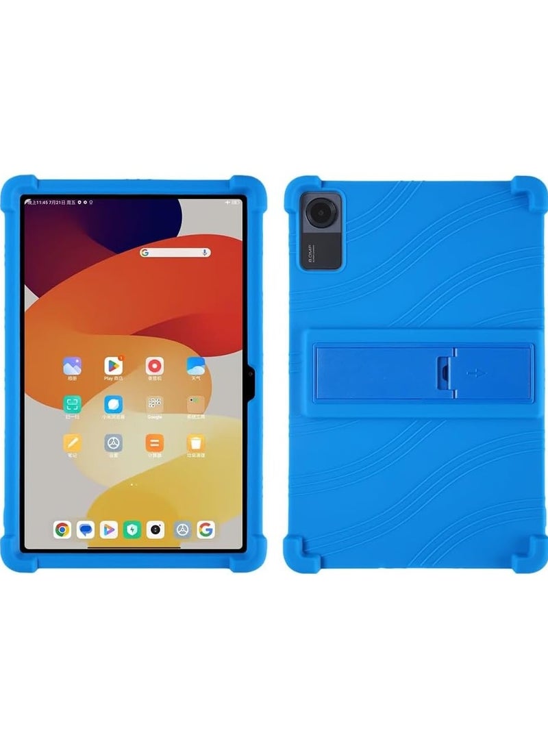 VKL Case for Xiaomi Redmi Pad SE 11 inch 2023 Tablet, Kids Friendly Soft Silicone Adjustable Stand Cover for Xiaomi Redmi Pad SE 11 inches 2023 Released Tablet (Blue) - Image 1