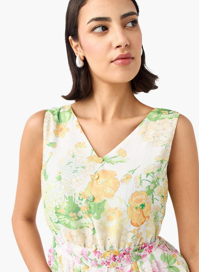 تواكستريمز فستان طبقات بنقشة الزهور - Image 4