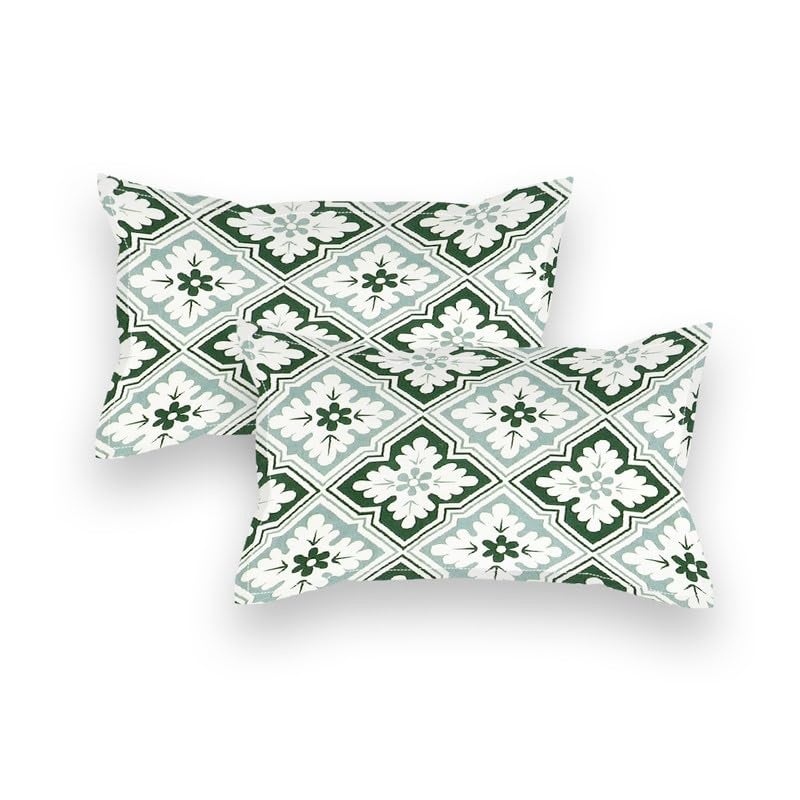 NEW LEAF Premium Cotton 220 TC Elastic Fitted Bedsheets with 2 Pillow Covers | Double/King Bed with All Around Elastic Wrinklefree Supersoft Breathable |Size-78 x72+10 inches | White Green Yellow - Image 4
