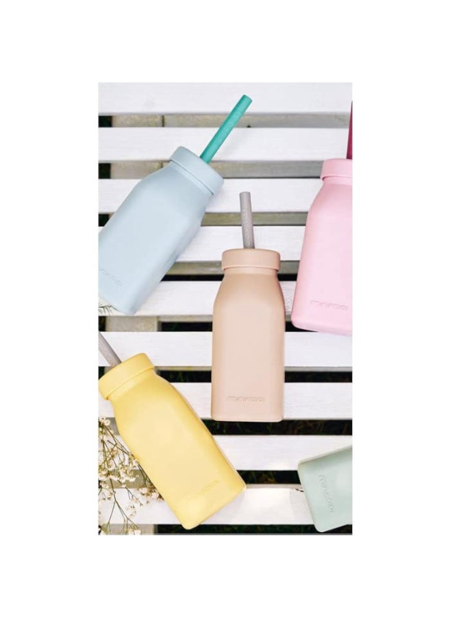 Minikoioi زجاجة وقشة - بيج فقاعة ورمادي بودرة - Image 4